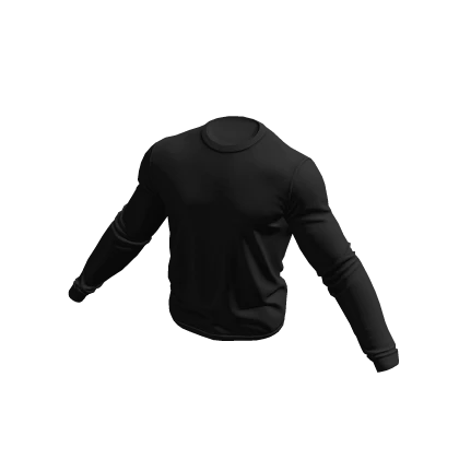 Long Sleeve Gym T-Shirt (Black)