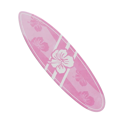 Pink Hibiscus Surfboard 🌺