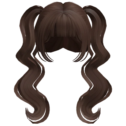 Anime School-Girl Pigtails in Brown