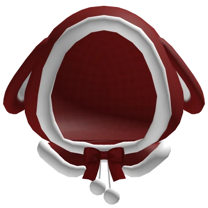 ୨୧: kawaii winter christmas bunny hood red 3.0