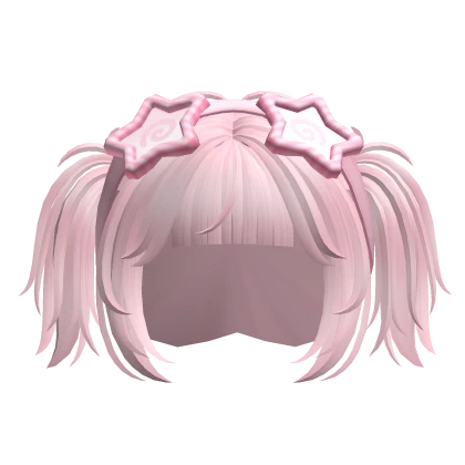 ♡ pink messy pigtails + cute star goggles