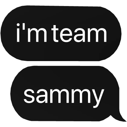 i'm team sammy steal a brainrot text