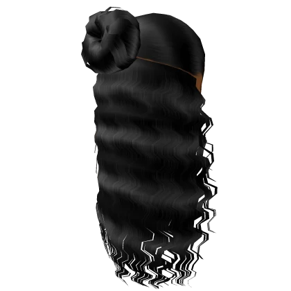 Half Up Half Down Wavy Hair [Black]