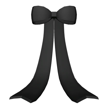 Classy Black Elegant Back Bow Ribbon Train