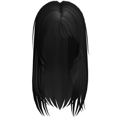 Shy Wispy Shoujo Girl Hair in Black