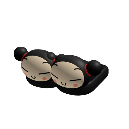 ♡ cute pucca black slippers