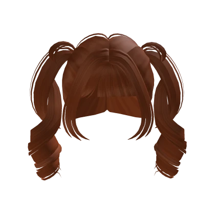 Ginger Cute Curly Pigtails Hair