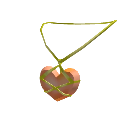 Orange Heart Knot Necklace