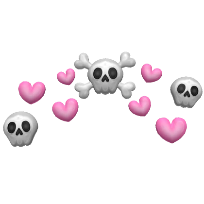 Skulls and Pink Hearts Confetti 