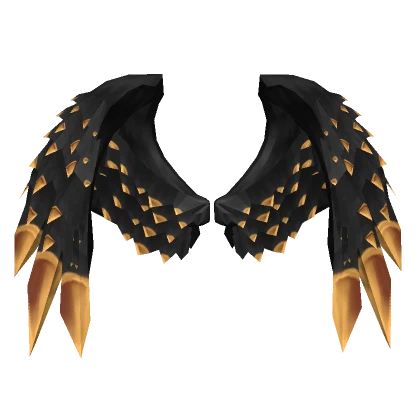 Gold Tipped Fallen Angel Wings