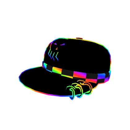 Cartoony Rainbow Grunge Cap