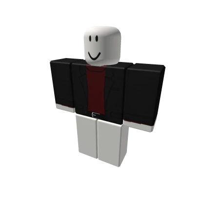 Black Suit w Crimson Turtleneck [+]