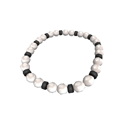 3.0 - Pearls and Black Beaded Necklace