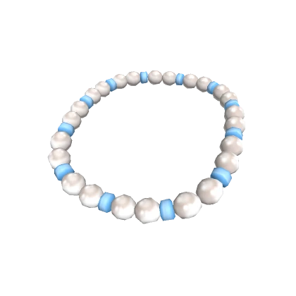 3.0 - Pearls and Blue Beaded Necklace