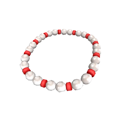 3.0 - Pearls and Red Beaded Necklace