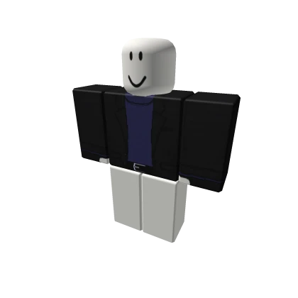 Black Suit w Blue Turtleneck | Gloves [+]