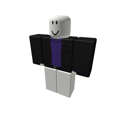 Black Suit w Purple Turtleneck | Gloves [+]