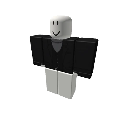 Black Suit w Grey Turtleneck | Vest, Gloves [+]