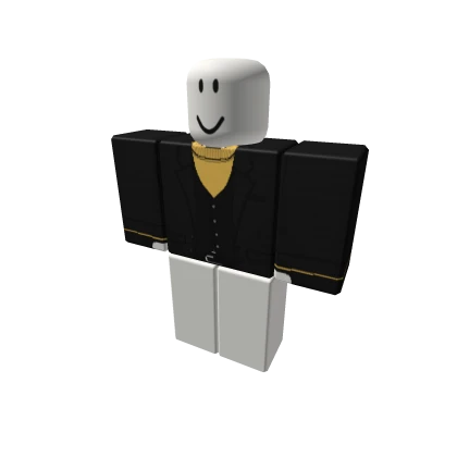 Black Suit w Yellow Turtleneck | Vest, Gloves [+]