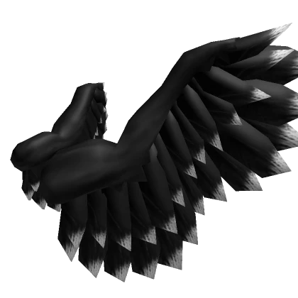 Outspread Dark Angel Head Wings