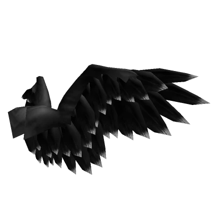 Outspread Dark Angel Wings