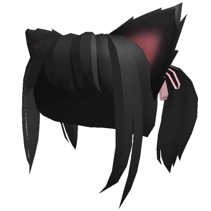 Cat Ears Black Ponytail