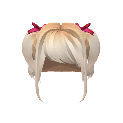 Short Blond Hair With Bow