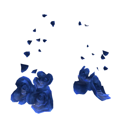 Cute Dark Royal Blue Floral Rose Petals Backdrop