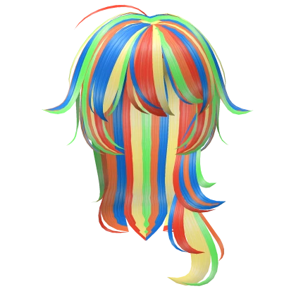 kidcore messy layered anime cat wolfcut 