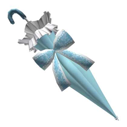 Closed Parasol in Light Blue