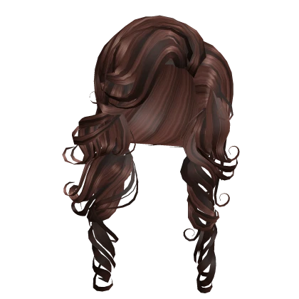Long silky curls in brown