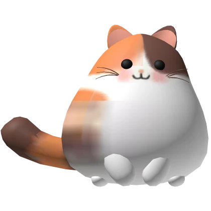 ୨★୧Cute fat cat with brown and orange spots 