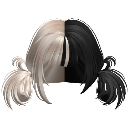 Two Toned Cute Pigtails (Black & Blonde)