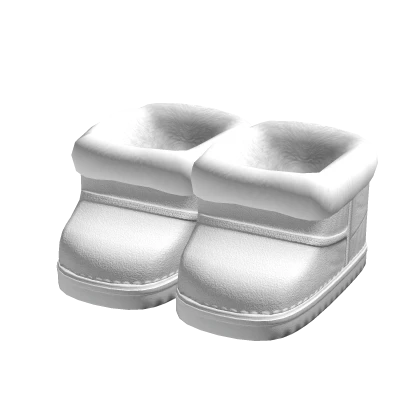 White Fluffy Boots