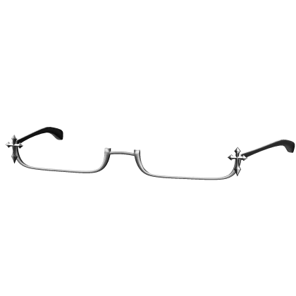 Y2K Chrome Cross Glasses