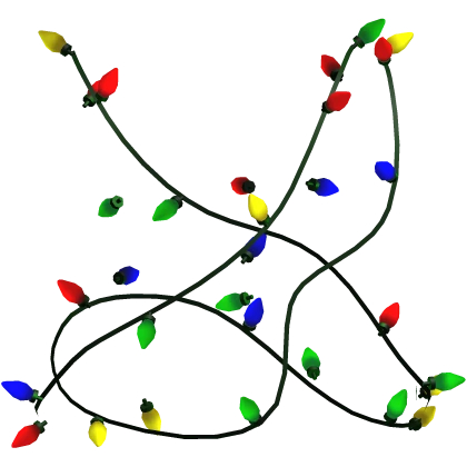 3.0 Christmas Lights Green Wrapped Tangled Light