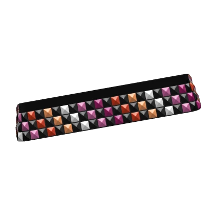 3.0 lesbian pride right tilted studded belt