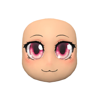 Anime Idol Head (Pink Eyes & Light Skin)