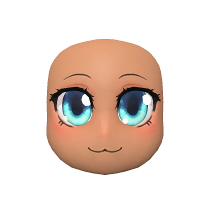 Neko Anime Head (Blue Eyes & Tan Skin) 