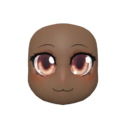 Neko Anime Head (Brown Eyes & Dark Skin) 