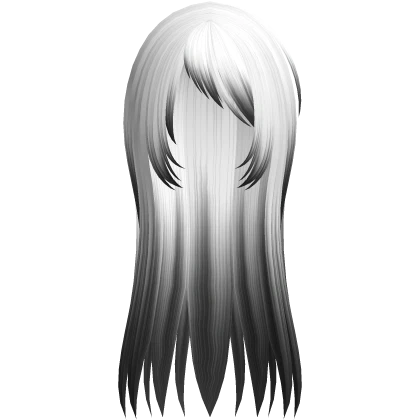 long emo scene bangs hair white and black