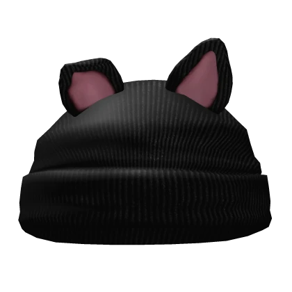 🐇 Cute Black Bunny Beanie