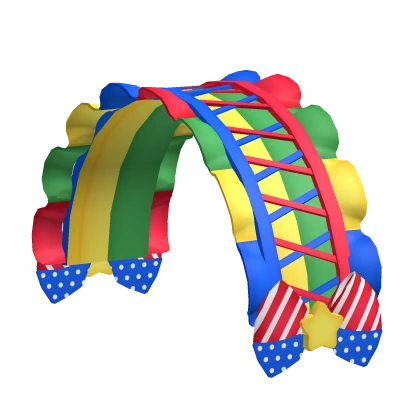 Rainbow Decora Kidcore Clown Bonnet
