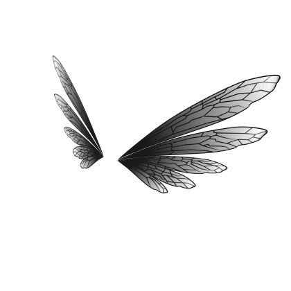 Translucent Black Dragonfly Pixie Wings