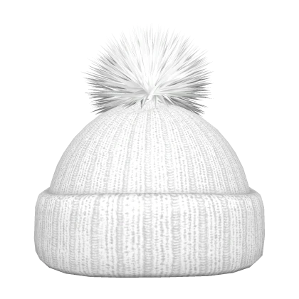 Cute Winter Beanie Hat White