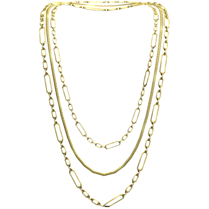 Long Chain Necklace Gold