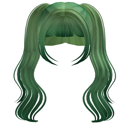 Green Wavy Pigtails