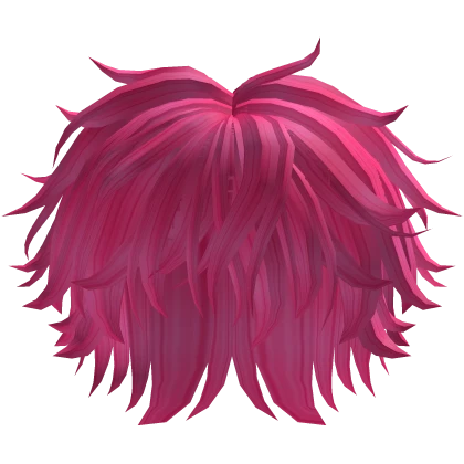 Hot Pink Messy fluffy Middle Part Anime Boy Hair
