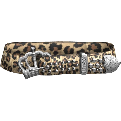 Y2k Rhinestone Crown Mcbling Leo Scene Belt 0.3