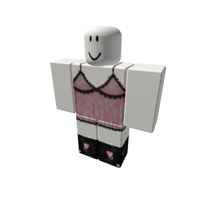 laced dress w/ latex heart boots